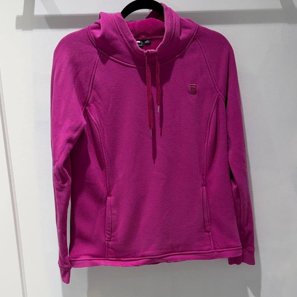 Women's Fila Pink Fleece Hoodie